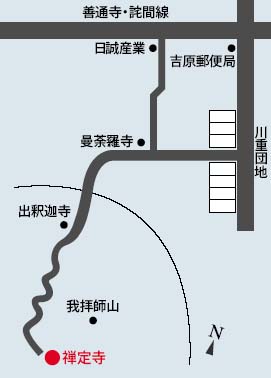 禅定寺地図