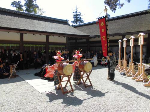 2015年奈良春日神社土居獅子組獅子舞写真1