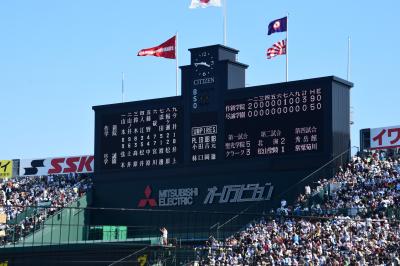 試合後　電光掲示板
