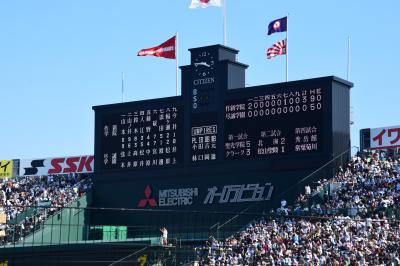 試合後　電光掲示板