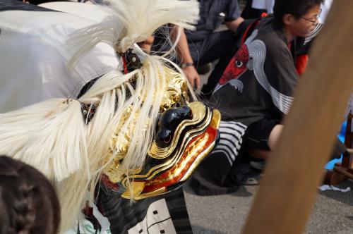 弘田上組獅子舞写真1