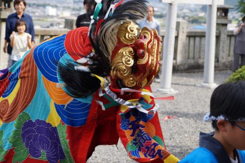 東碑殿獅子組２０１６年度獅子舞の様子写真１