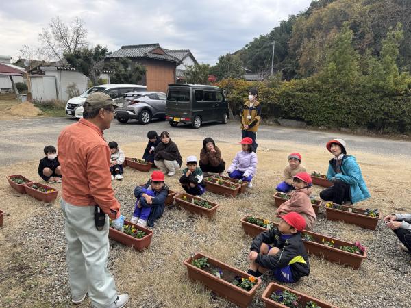花の植え付けの写真