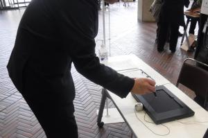 12月22日社会福祉大会での体験会の写真2