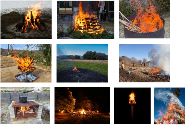 たき火に該当すると考えられる行為