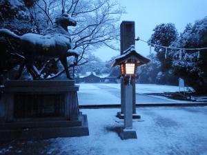 護国神社雪景色
