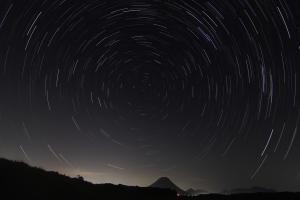 讃岐富士の上空写真