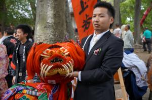 上吉田東部獅子組写真