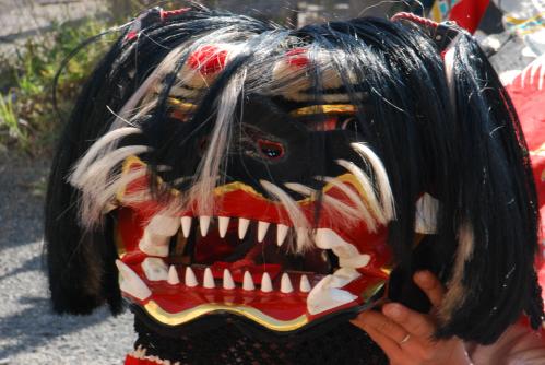 吉原曼荼羅寺下・下所獅子組獅子頭写真