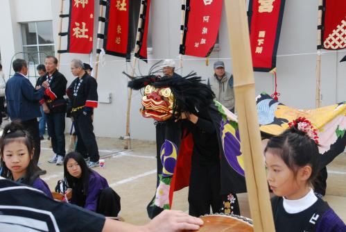 筆岡公民館まつり阿瀬獅子組獅子舞写真５