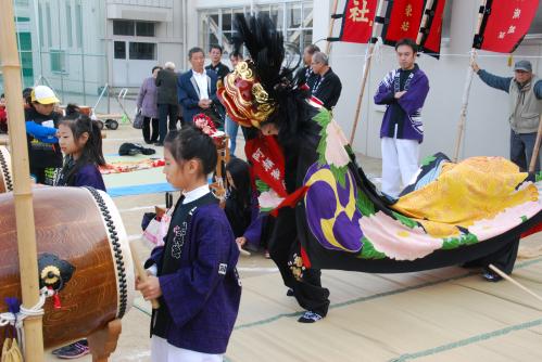 筆岡公民館まつり阿瀬獅子組獅子舞写真7