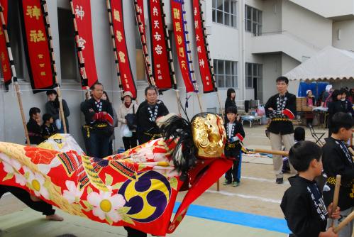 筆岡公民館まつり中村乾獅子組獅子舞写真5