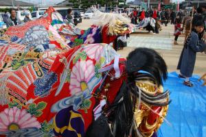 筆岡公民館まつり宮西獅子組獅子舞写真２