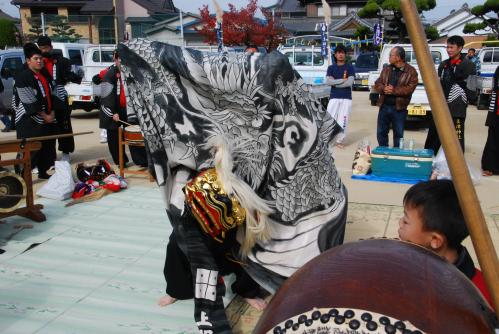 筆岡公民館まつり弘田上組獅子組獅子舞写真６