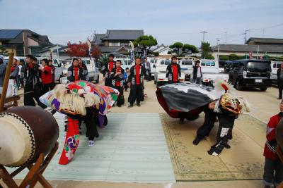 筆岡公民館まつり弘田上組獅子組獅子舞写真7