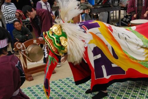 筆岡公民館まつり弘田川東獅子組写真３