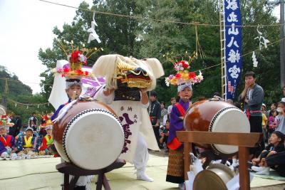 丸山八幡神社大統獅子写真