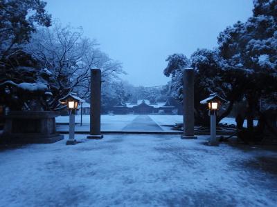 讃岐宮雪景色写真