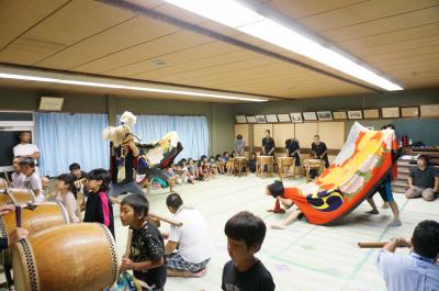 稲木本村獅子組獅子舞宮づかい練習風景写真３