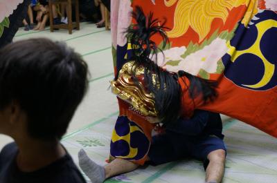 稲木本村獅子組獅子舞宮づかい練習風景写真4