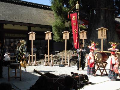 2015年奈良春日神社土居獅子組獅子舞写真2」