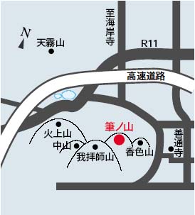 五岳山　筆ノ山地図