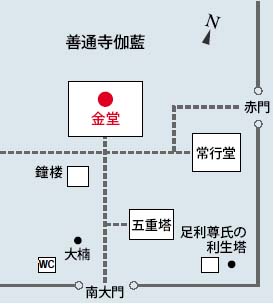 善通寺伽藍　金堂地図