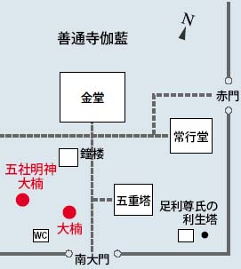 善通寺伽藍　大楠地図