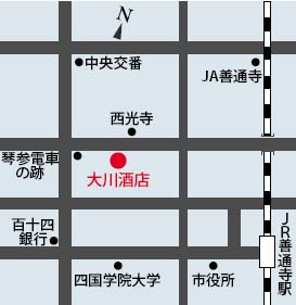 大川酒店・大川邸地図
