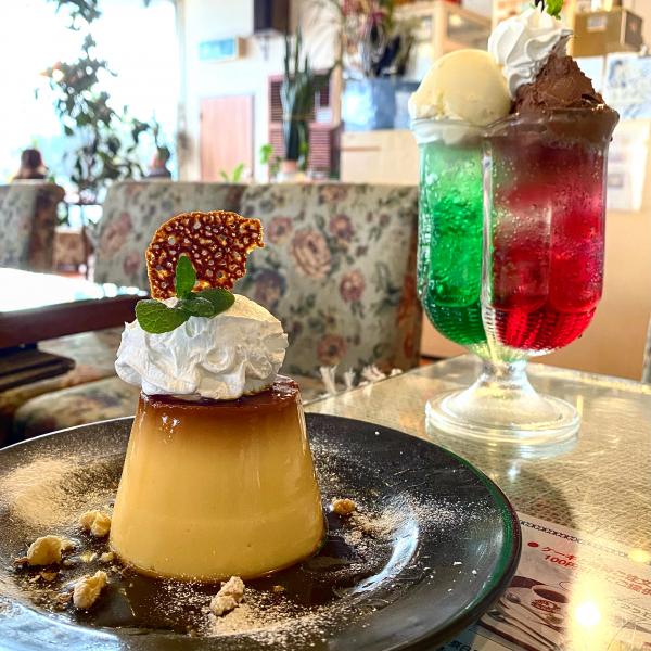 プリン＆クリームソーダ